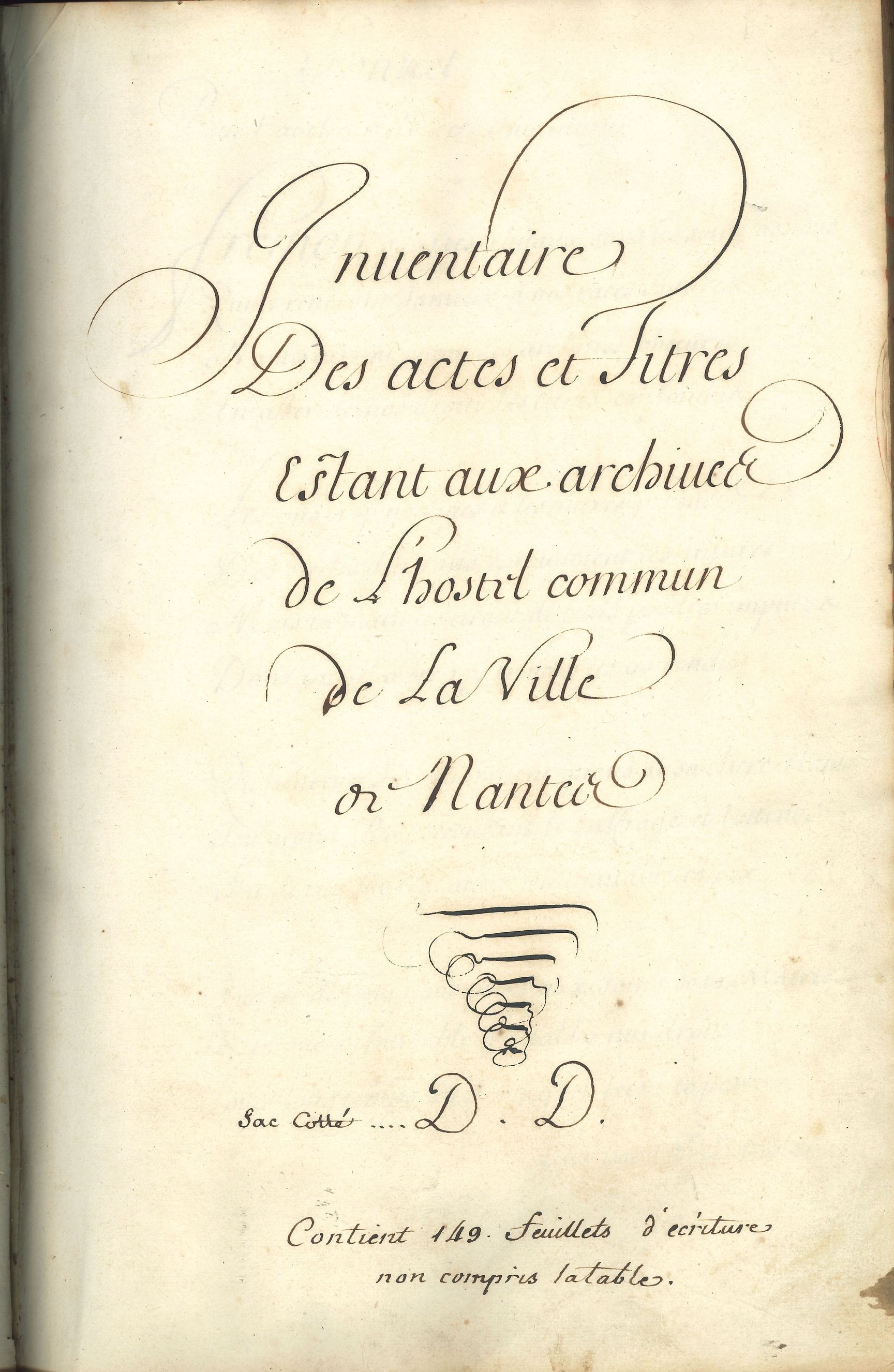 Inventaires des Archives, 1681-1682 (II185)