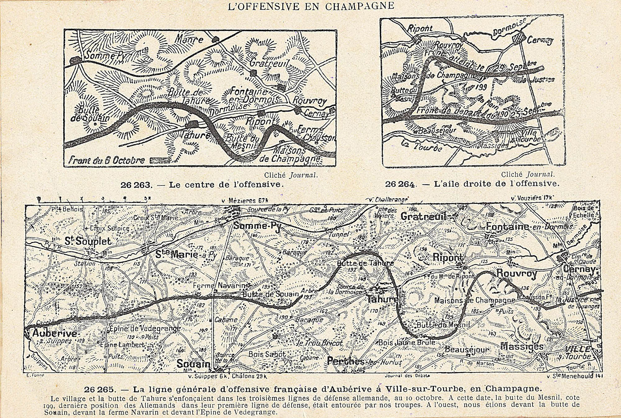Carte de l'offensive en Champagne en 1915 (12Z88)