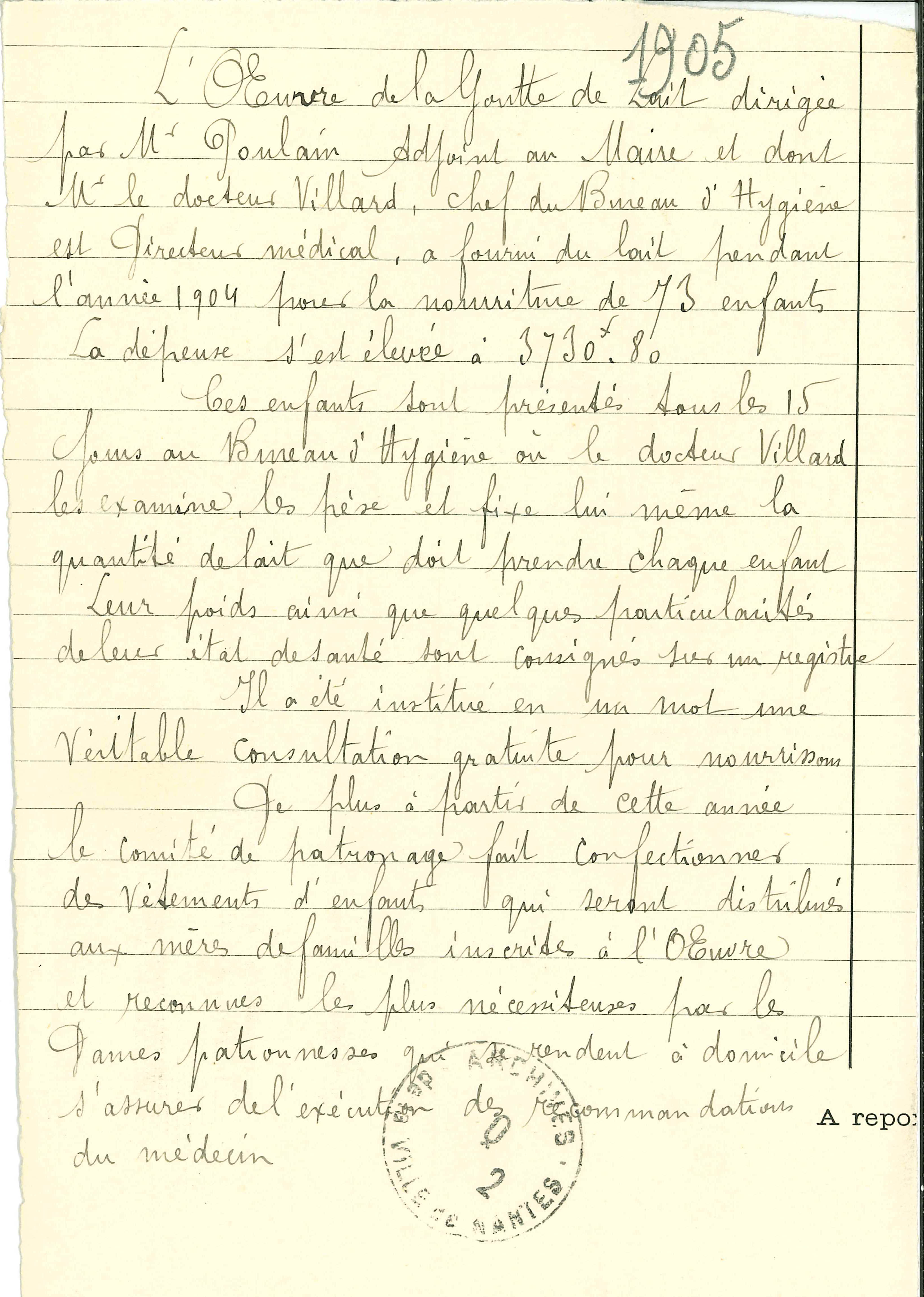 Bilan pour l'année 1904 (Q2C3D11)