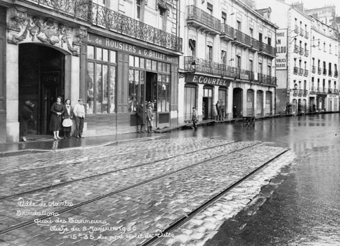 Inondation du quai des Tanneurs en janvier 1936 (13Fi1783)