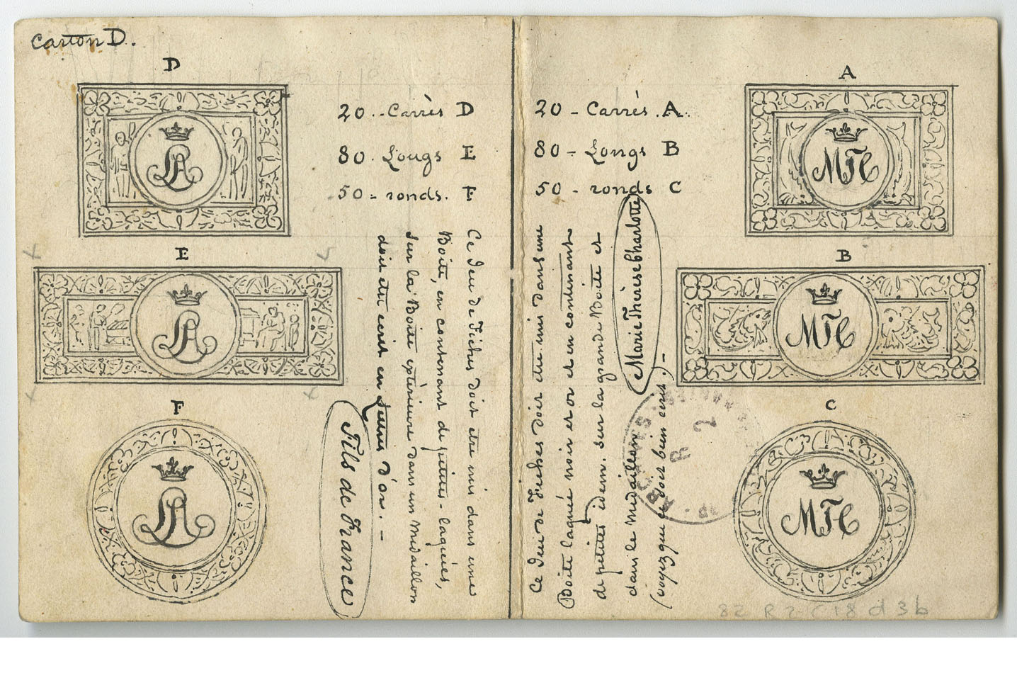 Note avec le blason des Dobrée (R2C148D3, recto)