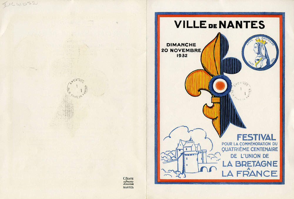 Programme du gala donné au théâtre Graslin le 20 novembre 1932, recto (I1C41D52)