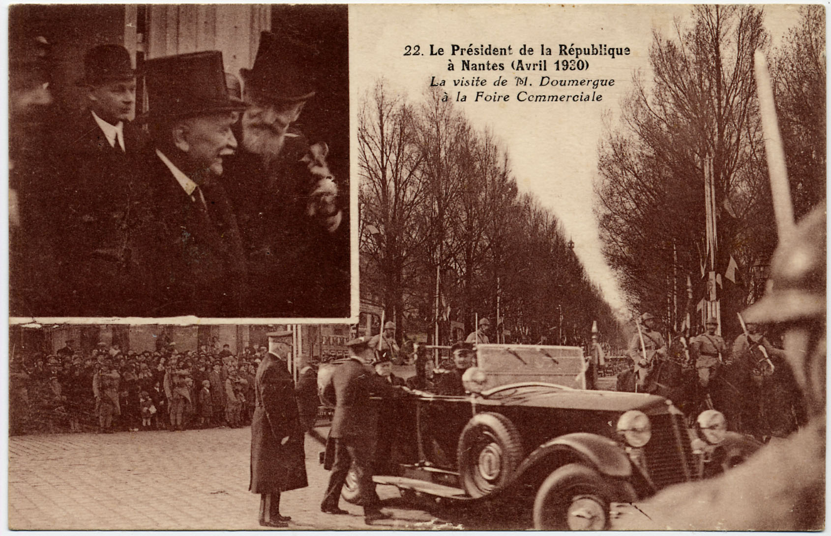 Arrivée de Gaston Doumergue à la foire commerciale, le 4 avril (9Fi1959)