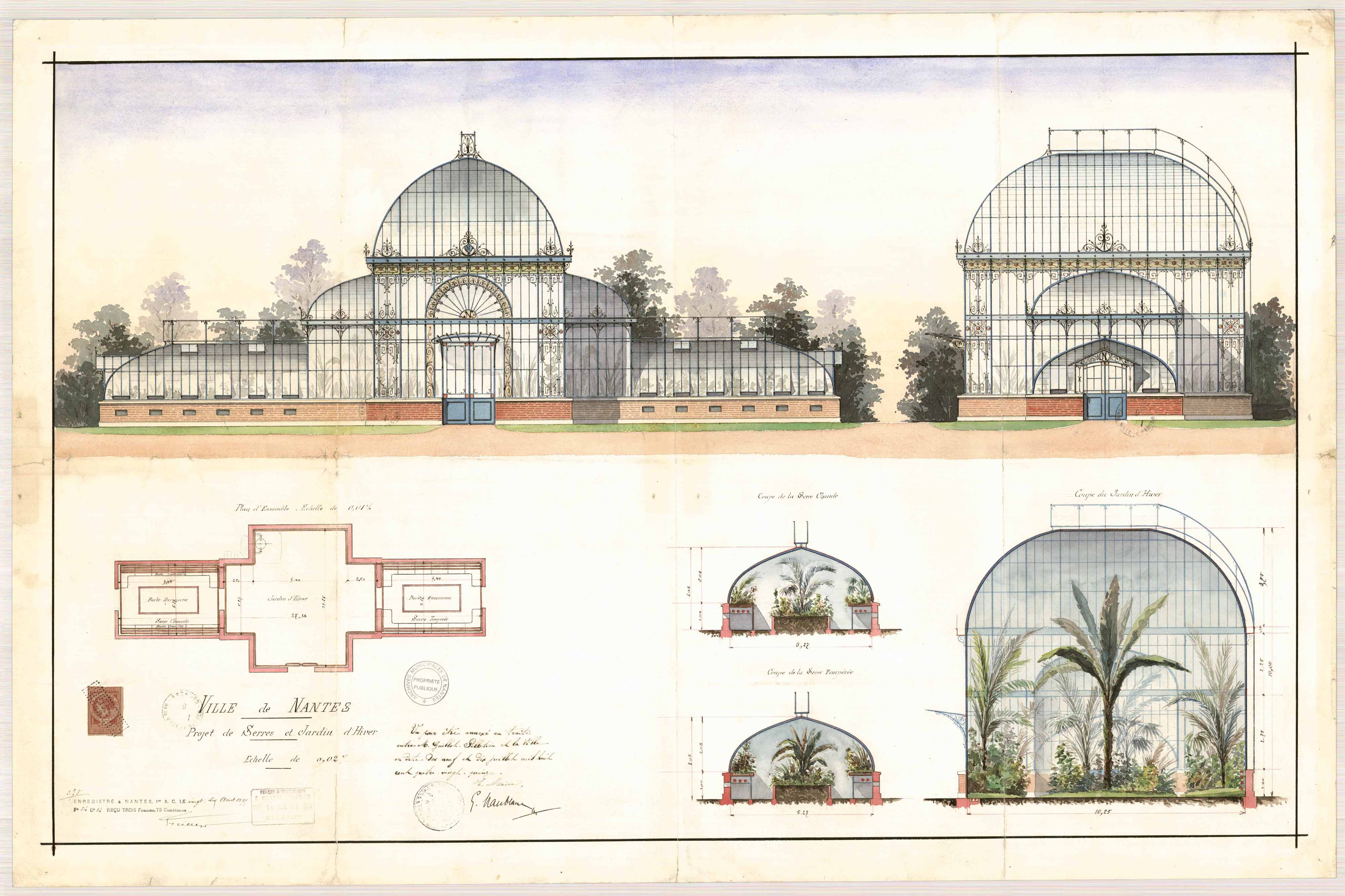 Projet de serres et jardin d'hiver, 1895 (1Fi34)