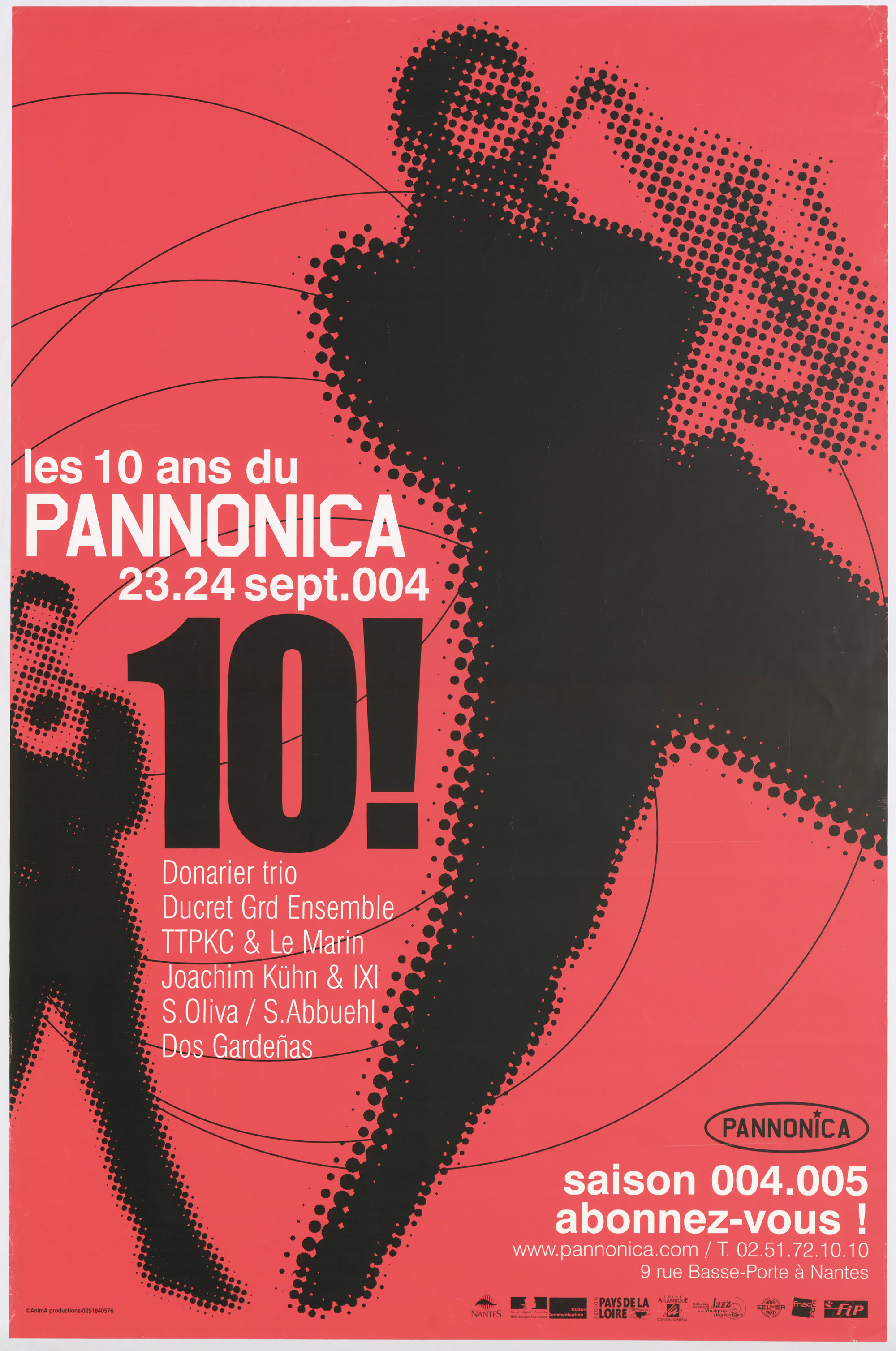 Affiche pour les 10 ans du Pannonica, 2004 (328Z108)