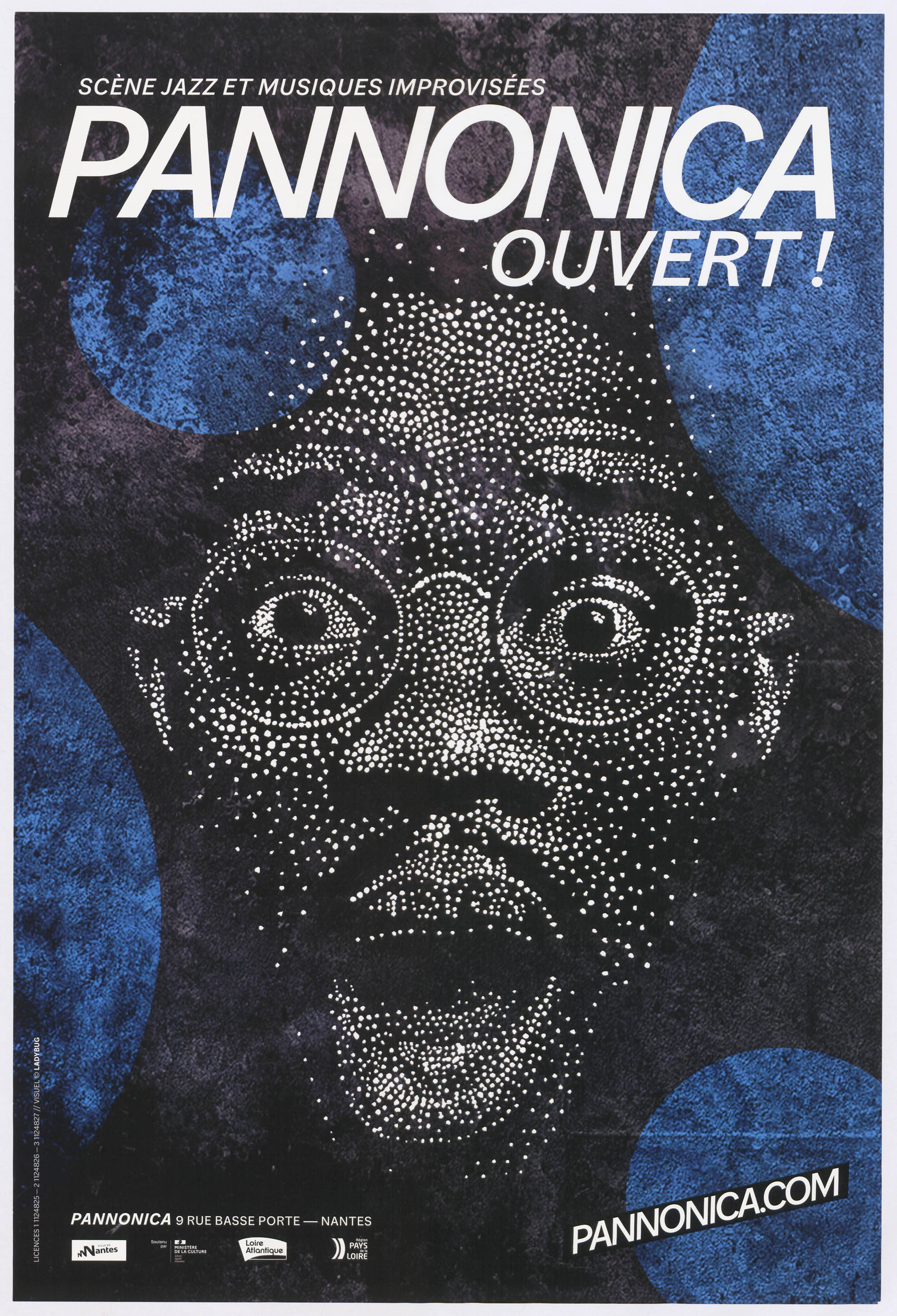 Affiche annonçant la réouverture du Pannonica après la crise sanitaire et la nomination d'une nouvelle équipe de direction, 2021 (328Z52)