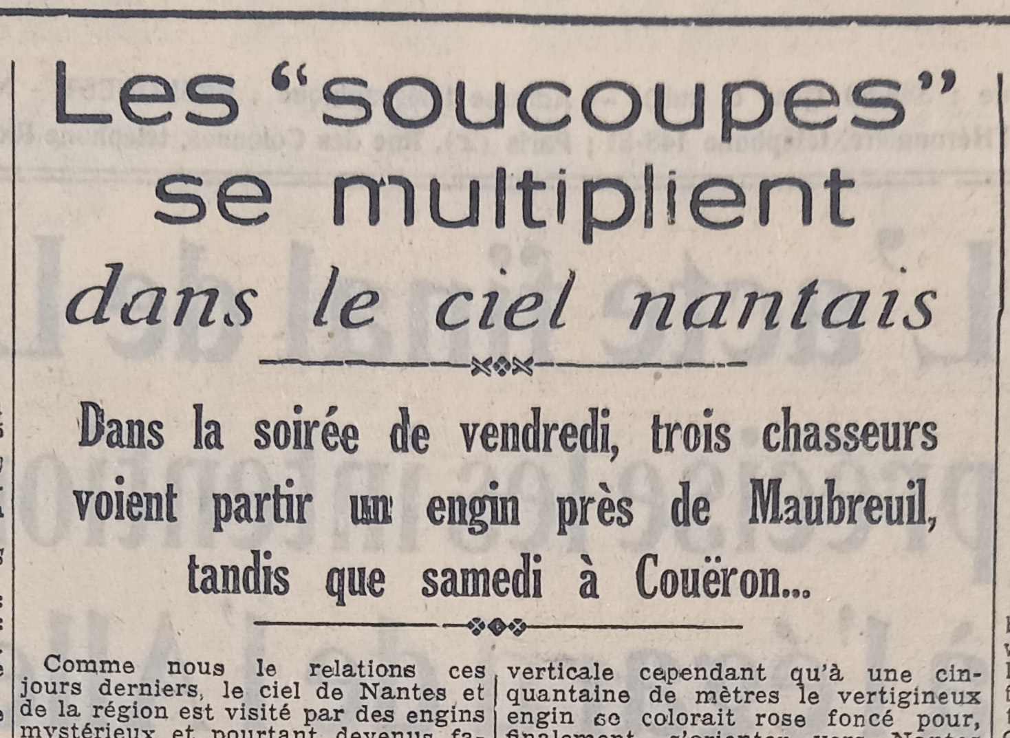 Coup de coeur - Ils arrivent ! Quand la presse évoque de mystérieures rencontres...