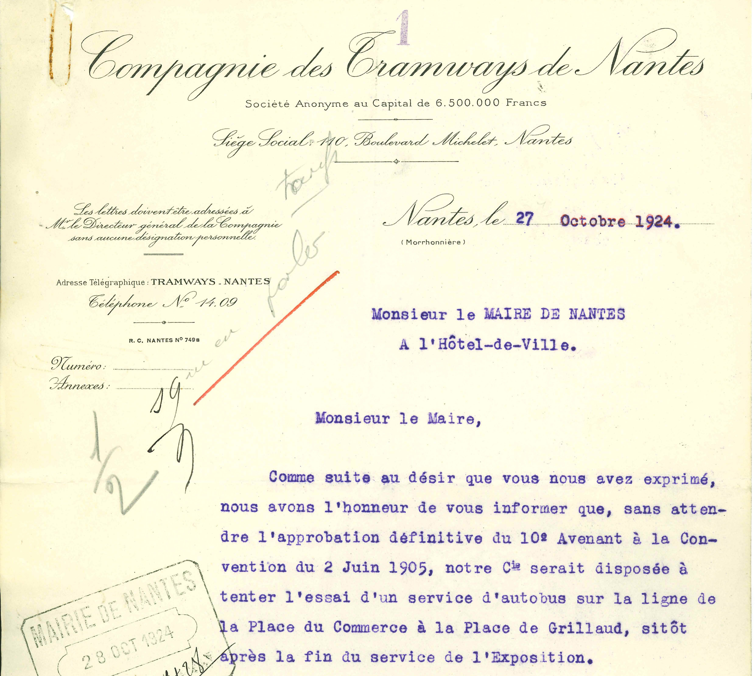 Document du mois – Commerce-Grillaud : l’ouverture de la première ligne d’autobus en novembre 1924