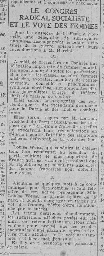 Extrait du Populaire de Nantes du 26 octobre 1934 (5PRES95)
