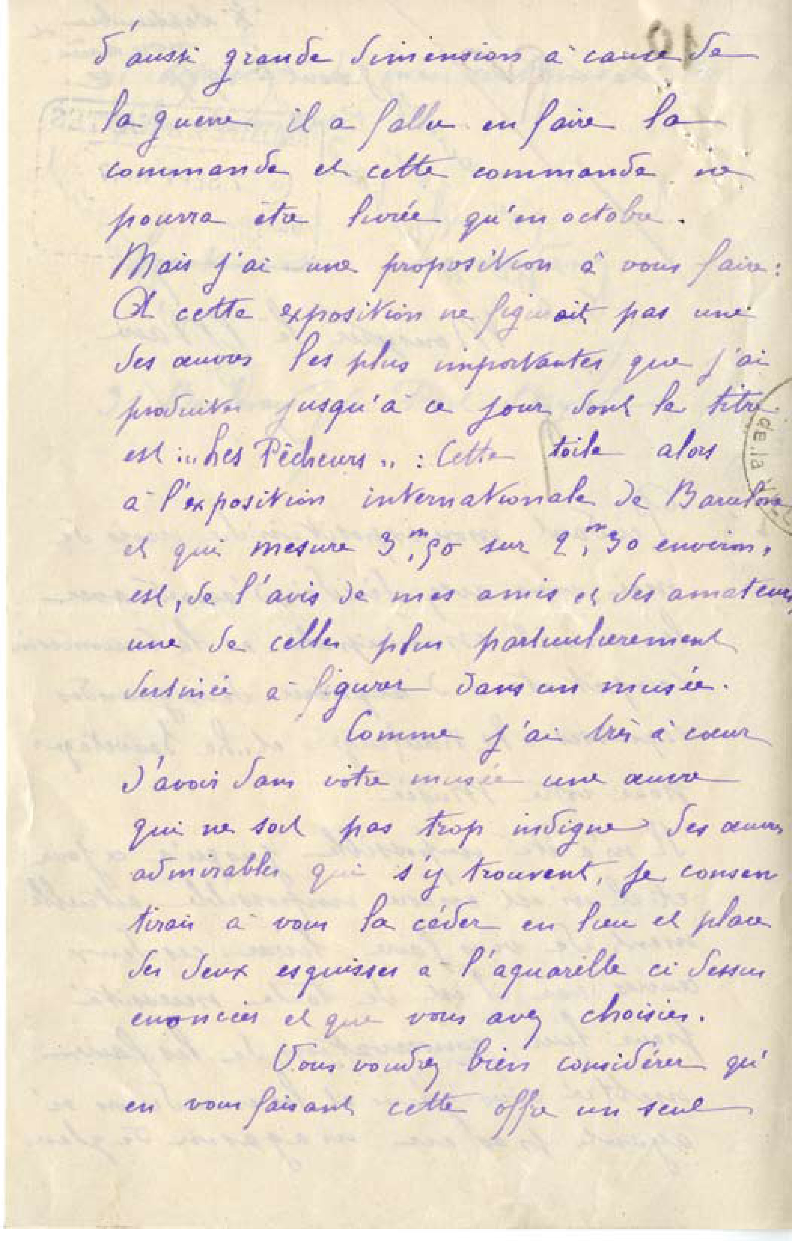 Courrier de Jean-Julien Lemordant au maire de Nantes en date du 5 août 1917, page 2/4 (2R771)