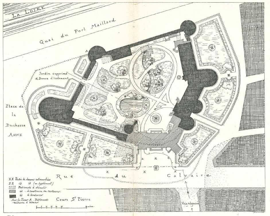 Plan du futur hôtel de ville imaginé par Henri Deverin (BGbr1197)