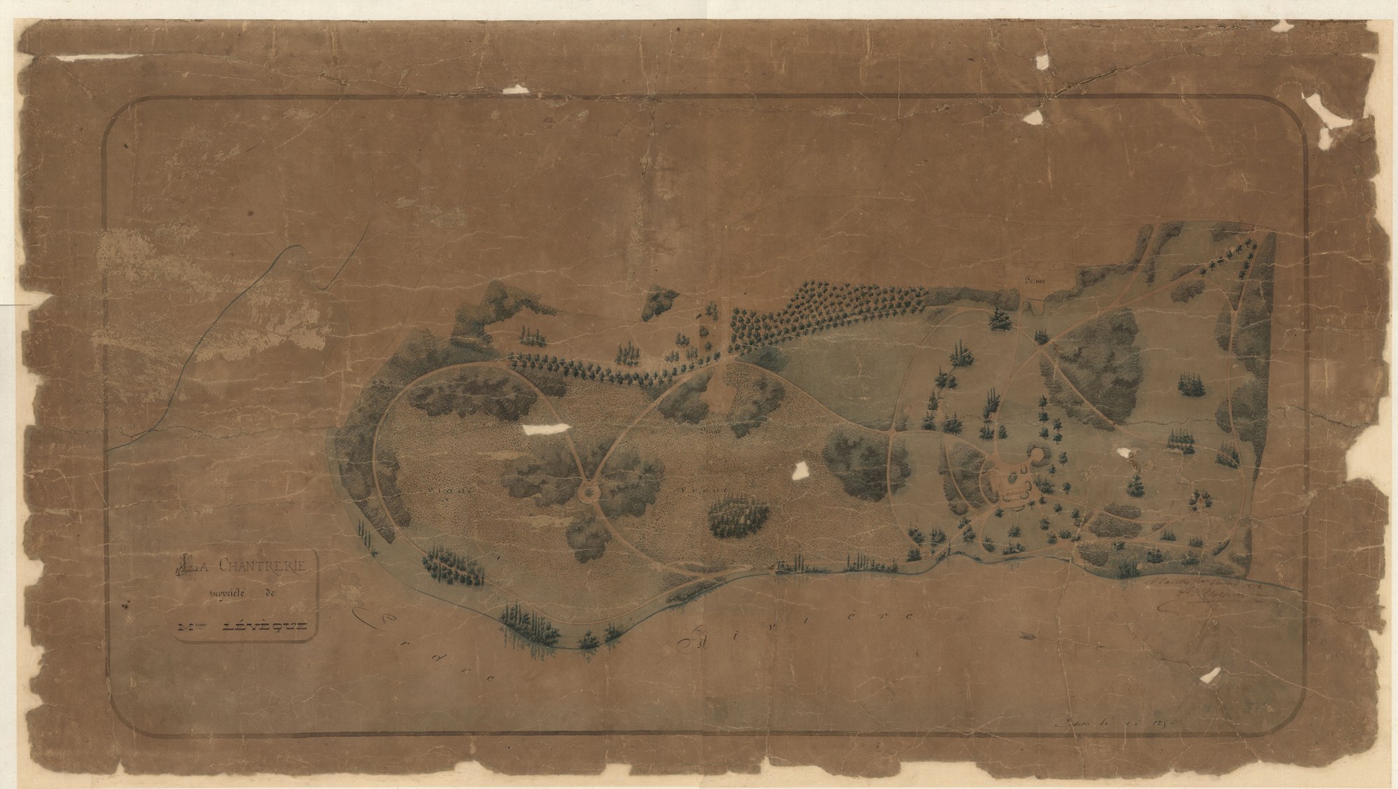 Plan de la propriété de la Chantrerie, 1872 (1Fi3258)