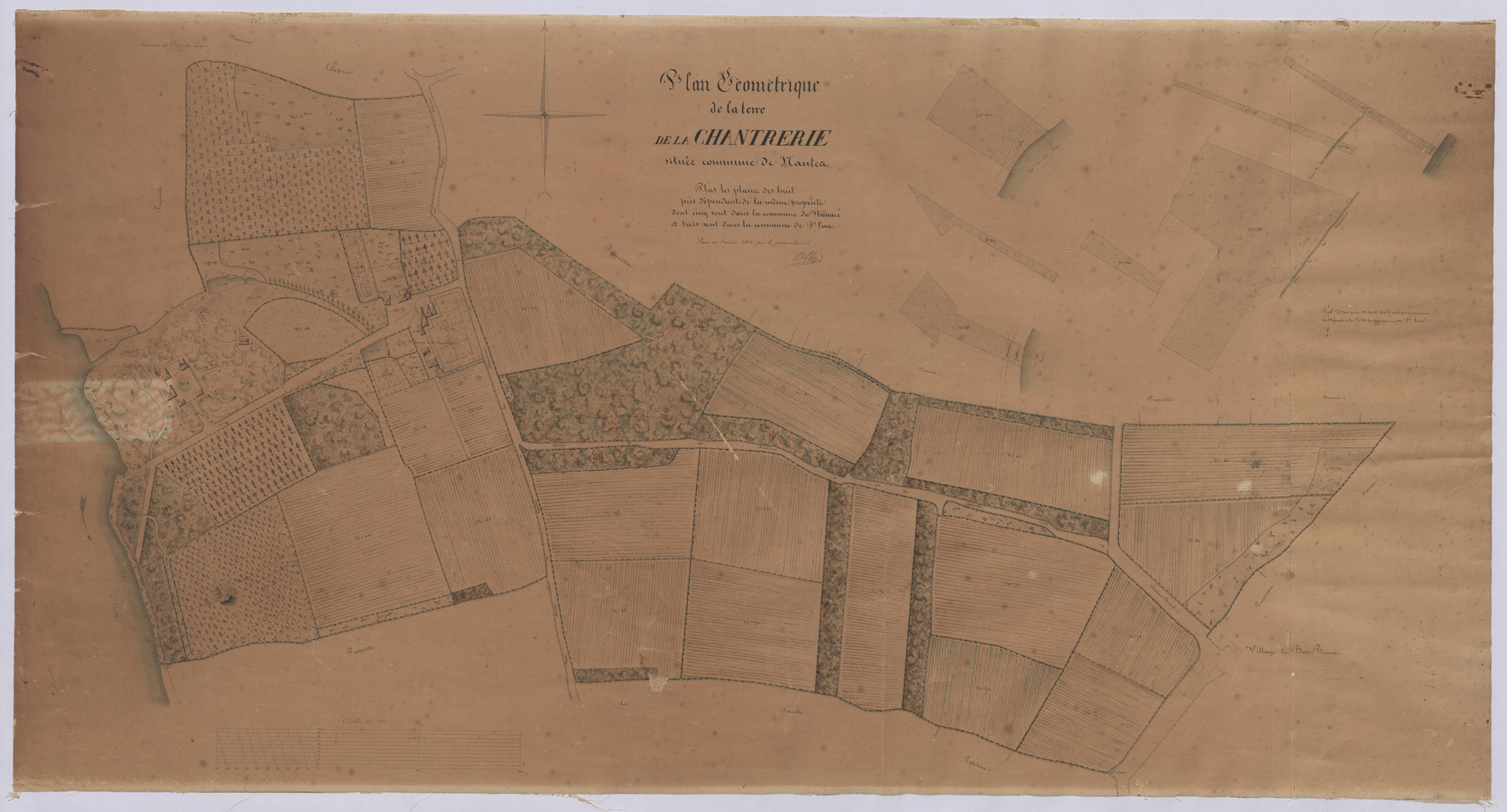 Plan de la propriété de la Chantrerie, 1825 (1Fi3256)