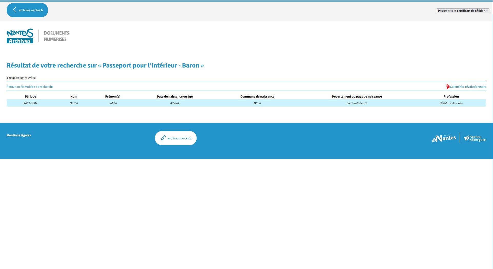 Votre indexation permet maintenant la recherche textuelle pour le passeport ou le certificat retranscrit 