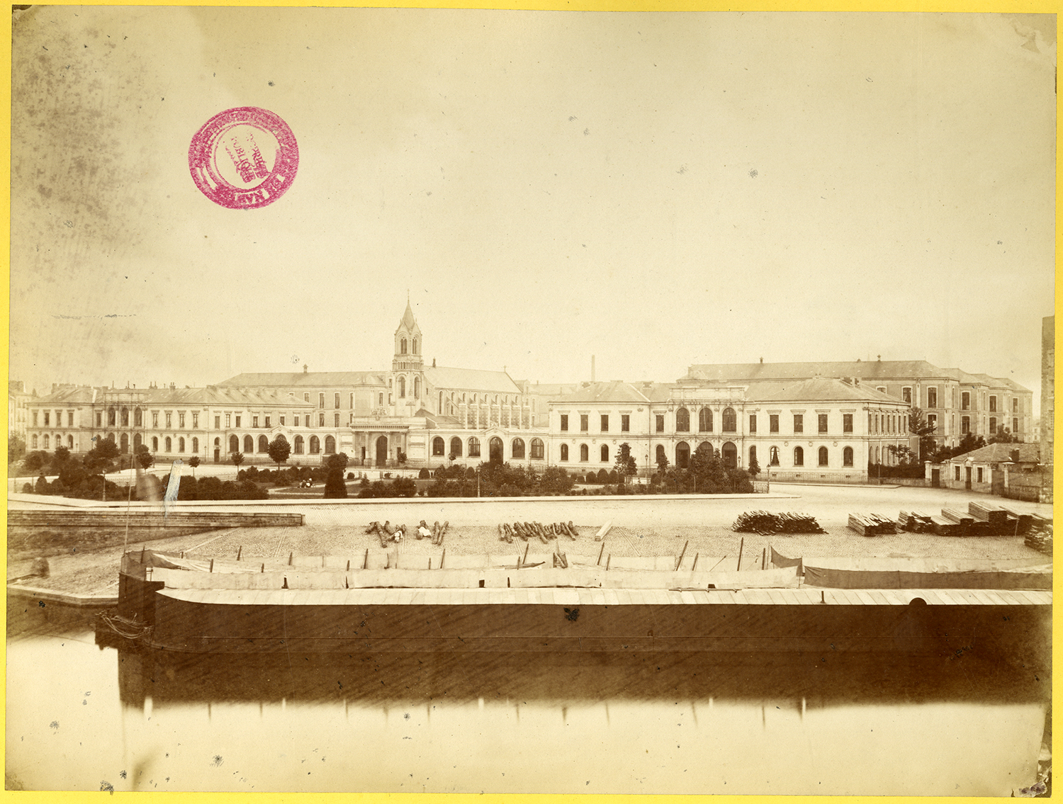 Hôtel-Dieu, vers 1877, Victor Girard père. (c) Archives de Nantes 