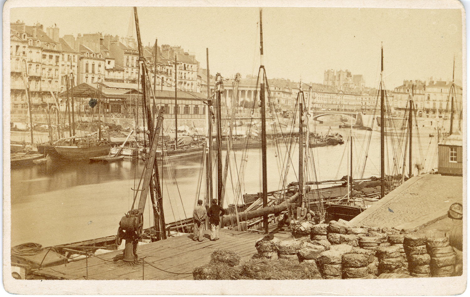 Quai de la Fosse, vers 1871, Joseph Trésorier.  © Fonds Potet, Archives de Nantes