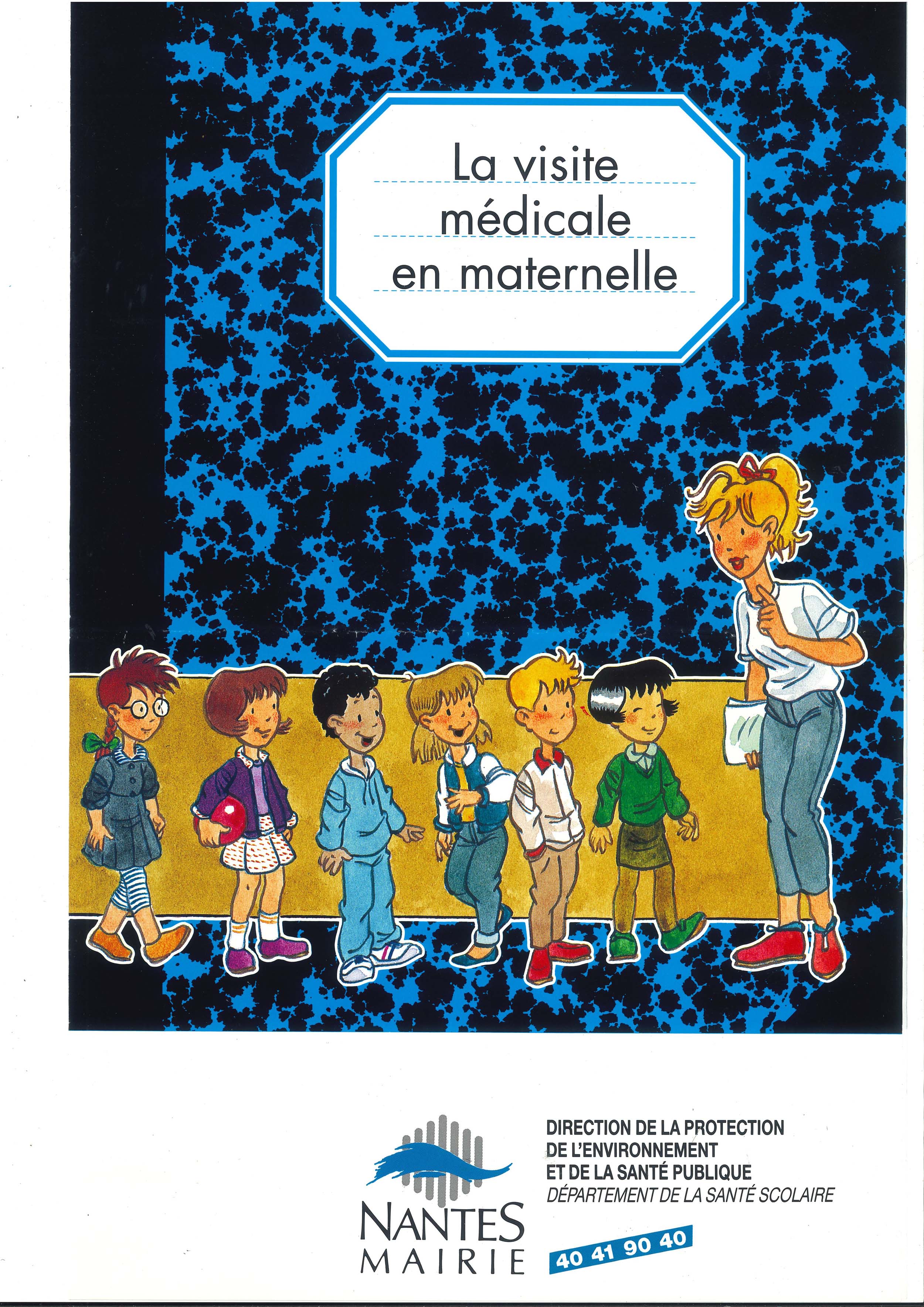Affiche pour promouvoir la visite médicale en maternelle, réalisée par le Pôle Santé globale de l'enfant en 1993 (6Fi9991)