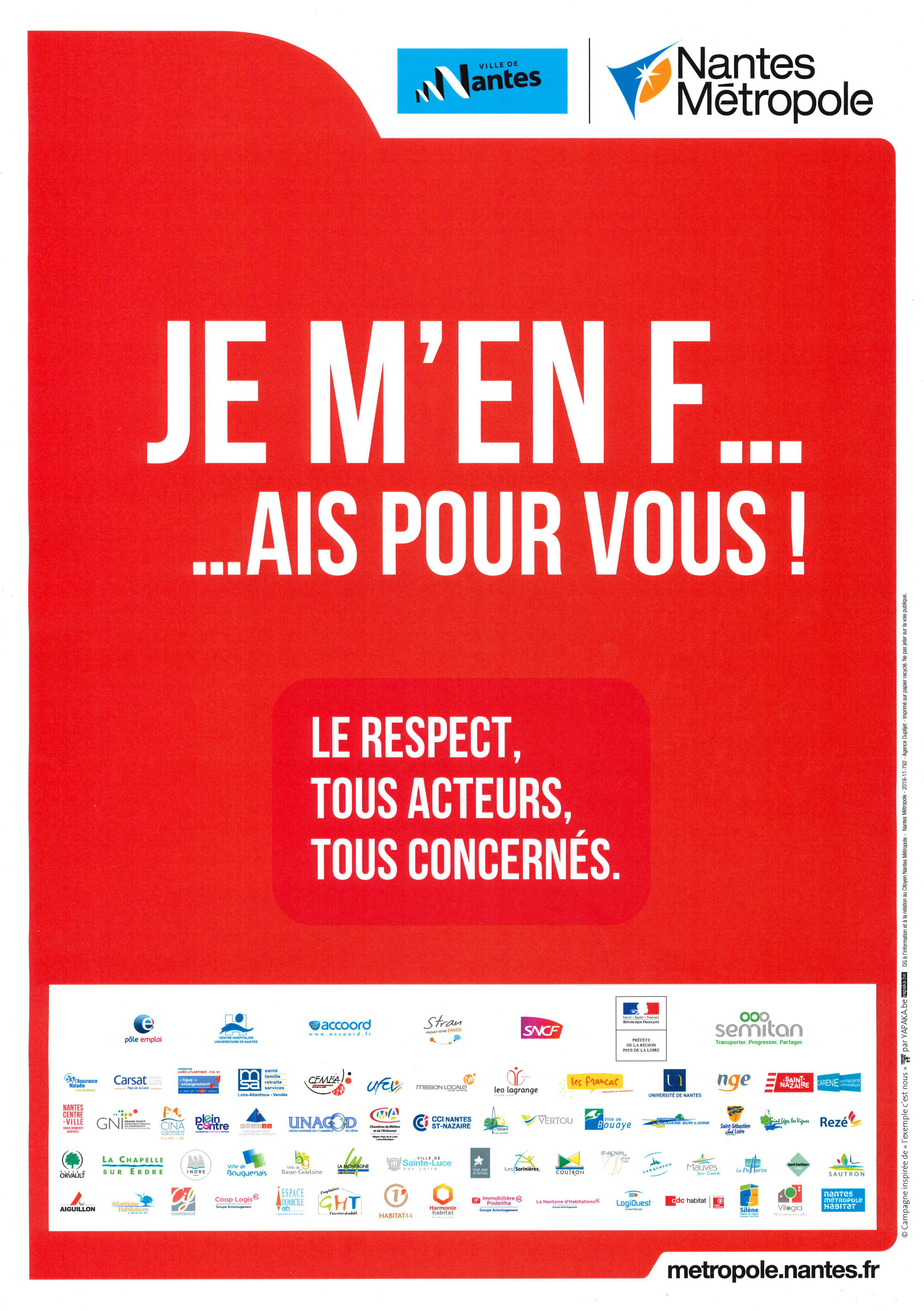 Affiche de la campagne métropolitaine sur le respect, 2019 (6Fi12568)
